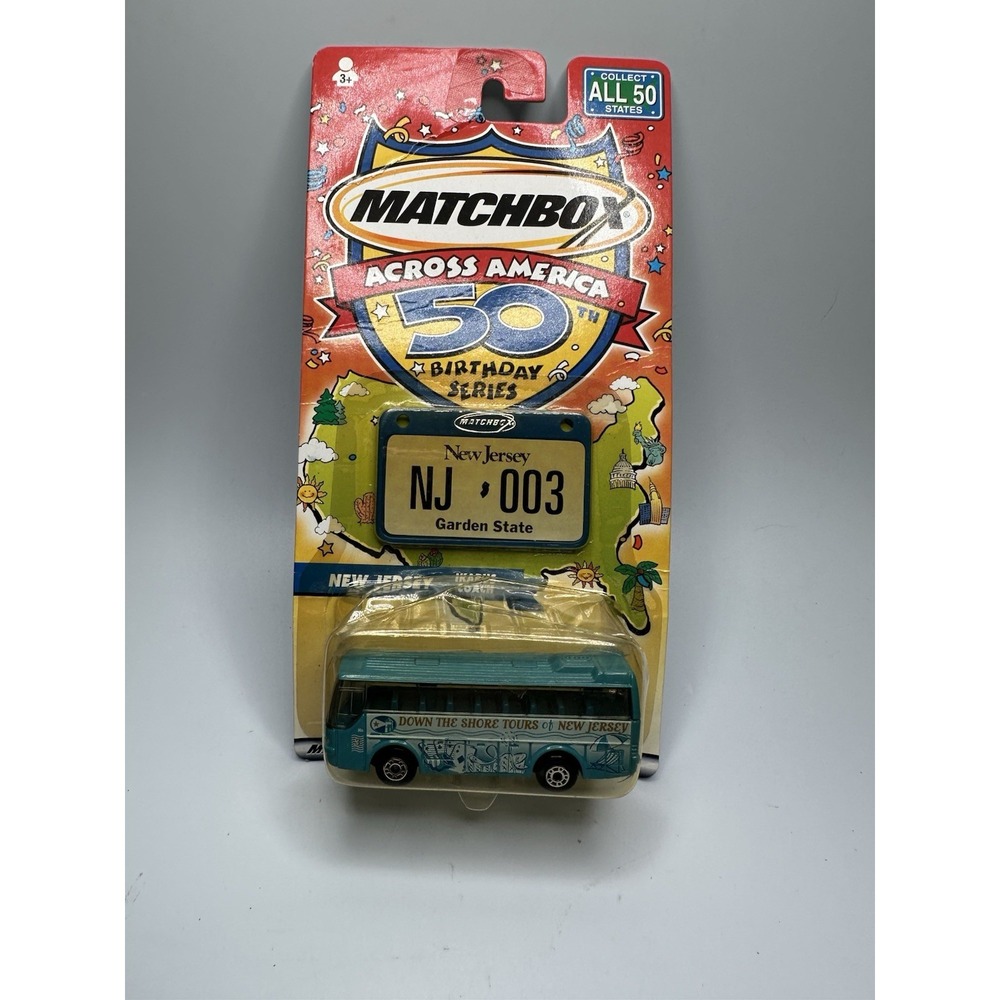 Matchbox Across America 50th Birthday Series NEW JERSEY Ikarus Coach Bus - #003